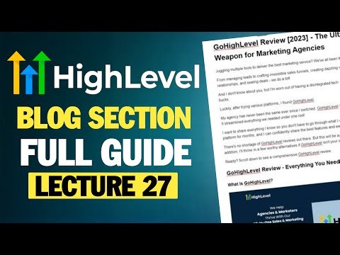 GoHighLevel Blog Setup | Complete Guide (Domain,SEO,Posting,Design)