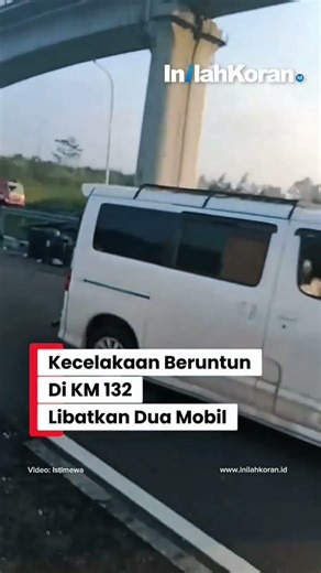 Kecelakaan beruntun terjadi di KM 132 Tol Padaleunyi jalur A, Kota Bandung, Jumat (3/4/2026) pagi