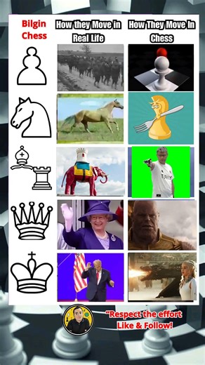 Chess Pieces vs Real Life #memes #chess #shorts