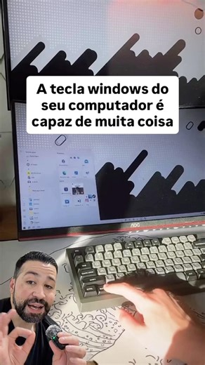 Vc sabia que a tecla windows era capaz disso? #dicaswindows #dicasdepc #pc #atalhosdeteclado