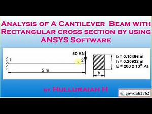 Static Analysis of a Cantilever Beam with Point Load on Rectangular Cross Section by using ANSYS