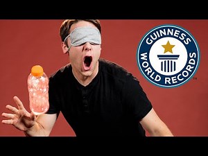 BOTTLE FLIP CHALLENGE with World Record breaker | Learn how to bottle flip like a pro...blindfolded!