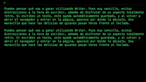 Así es Writer, el editor de texto retro y gratuito
