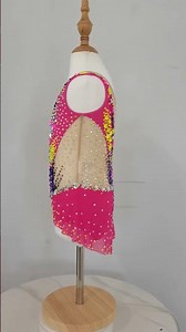 JoyCan Girl’s Pink Long Sleeved Artistic Gymnastics Suit