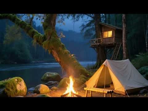 5 Hour Campfire Night Nature Sounds for a Deep and Relaxing Sleep