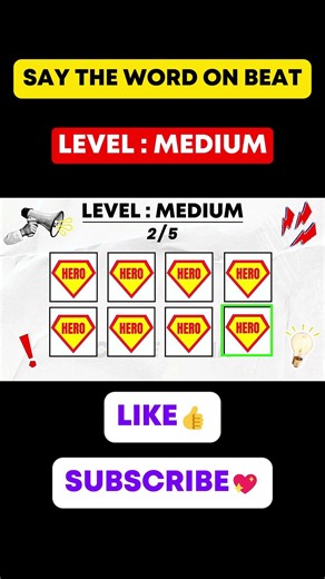 Say The Word On Beat | Level 3 (HARD) | PART 13 #shorts #ytshorts #wordonbeat