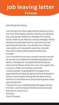 Job Leaving Letter | Resignation Letter Format | Easy English Letter Writing ✍️