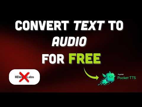 AI that Converts Text to Realistic Voice in Seconds for FREE | Pocket TTS Tutorial