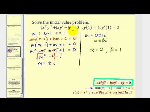 Cauchy-Euler Initial Value Problem