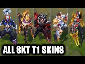 All New and Old SKT T1 Skins Spotlight Worlds Champions (League of Legends)