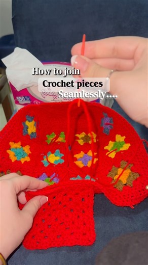 Learn how to join crochet pieces 🧶🪡 # #whatjavicrochets #learntocrochet