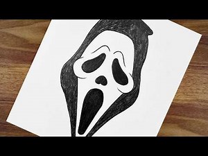 How to Draw Ghost Face 😱 Easy Step-by-Step Pencil Sketch