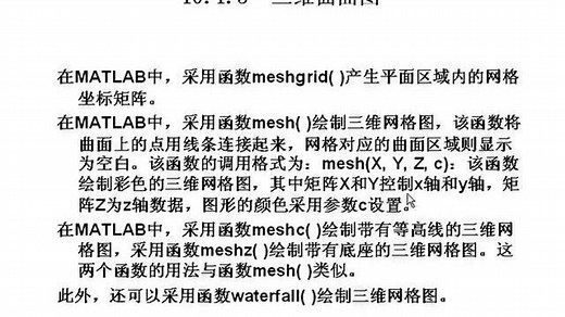 matlab使用视频教程-三维数据可视化