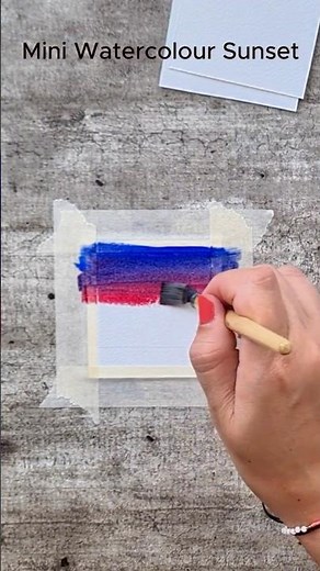 Mini Sunset Sky Watercolour | Easy Beginners Seascape