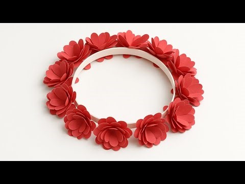 DIY Paper Flower Headband | Easy Handmade Craft Tutorial | Asha Craft & Art