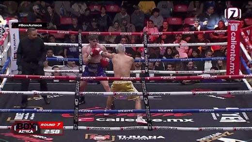 ¡SE VA SÉPTIMO ASALTO! 🫡👀 Chester Parada sigue con las combinaciones largas; por su parte Dubiel Sánchez baja el ritmo de golpes 🔥🥊 #BoxAzteca | Box Azteca