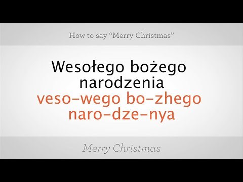 How to Say "Merry Christmas" in Polish | Polish Lessons