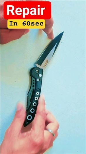 How To Repair Folding Pocket Knife in 60sec | Button Knife Repair #shorts #viralshorts #kniferepair