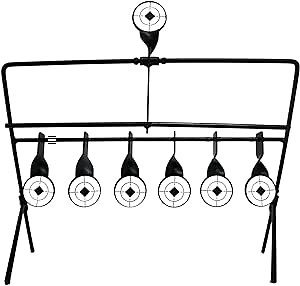 Resetting Shooting Targets with Dark Glow Stickers,Portable Design Auto Reset Hunting Target,Rated for .177 .22 Caliber