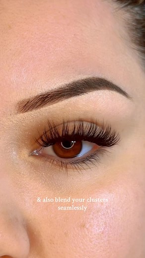 Why you should overlap your cluster lashes! 🤍 Get wispy hybrid lashes that last all week with INSTAGLAM-06 #diylashes#clusterlashes#wispylashes#lashtutorial#lashtips#lashclusters how to apply cluster lashes tutorial