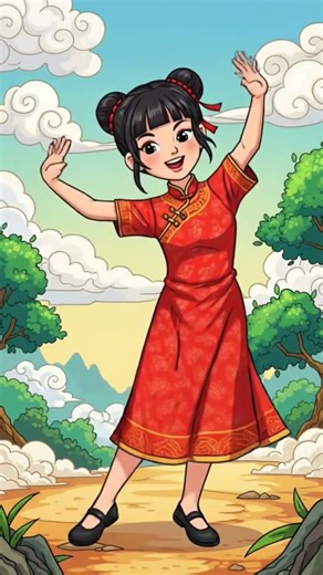 A Chinese girl is dancing.#cartoon #funny #animation #shorts #trending #reals #cartoon vedio