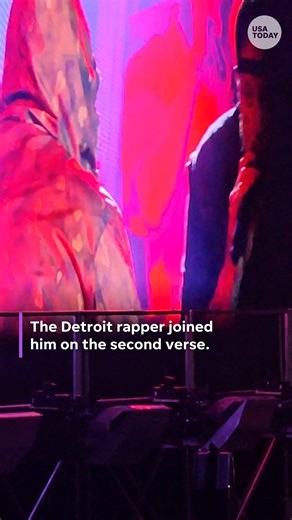 7.9K views · 42 reactions | Jelly Roll ends his Ford Field set with one last trick up his sleeve, Detroit rapper Eminem. | USA TODAY Life | Facebook