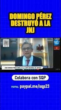 Mafia pact! José Domingo Pérez destroyed the JNJ #everymanforhimself #peru #sqp #peruvianpolitics