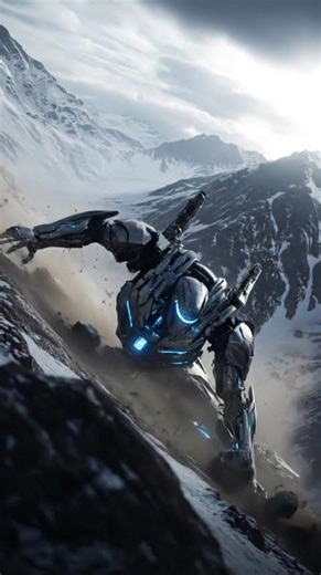 Robot tumbling down a mountain