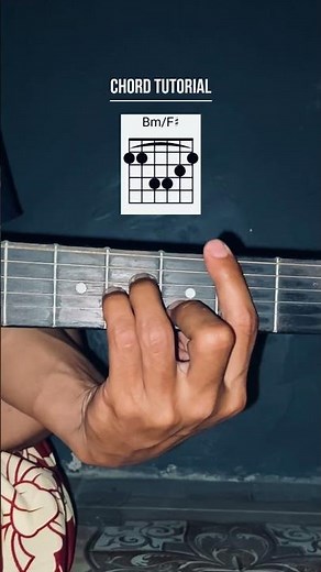 Bm/F# Chord Slash Tutorial Guitar #foryoupage #guitartutorial