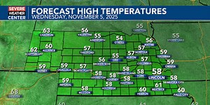 Sunny, cooler weather expected Wednesday; Cold snap arrives late this weekend