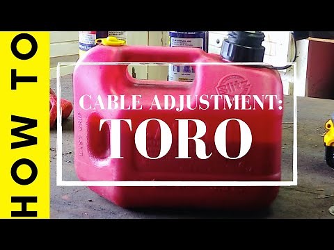 Toro Recycler Self-Propel Isnt Working. Cable Adjustment