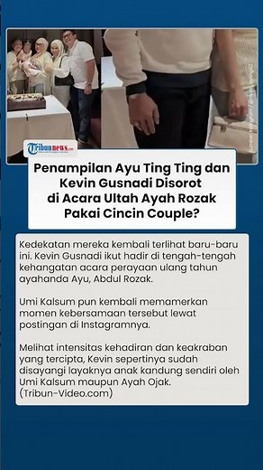 Ayu Ting Ting dan Kevin Gusnadi Disorot di Ultah Ayah Rozak, Kompak Kenakan Cincin Couple?