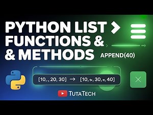 Python List Explained | Important List Functions & Methods in Python with Examples | Python Tutorial