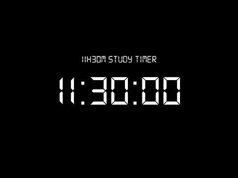 11 Hour 30 Min Study Timer | No Music | LCD Countdown | Deep Focus