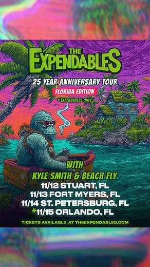 2.8K views · 42 reactions |  ⁠FLORIDA SHOWS NEXT WEEK  ⁠ 11/12 @terrafermata⁠ 11/13 @the_ranch_concert_hall⁠ 11/14 @jannuslive⁠ 11/15 @vanswarpedtour⁠ *no Kyle Smith or Beach Fly⁠ ⁠ with @kylesmithjams⁠ @beachflymusic⁠ ️ Tix + Meet & Greets are available now | The Expendables | Facebook