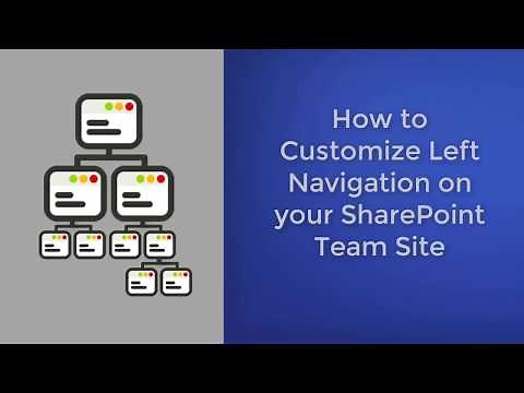 How to Customize Left Navigation on your SharePoint Team Site