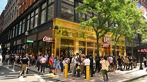 This new Boston fast-food location is literally covered in gold. Here's how to go