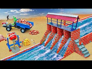 Creative Science Experiment: Building a Mini Brick Dam With Plumbing and a Tiny Bridge!