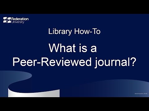 What is a Peer-Reviewed Journal?