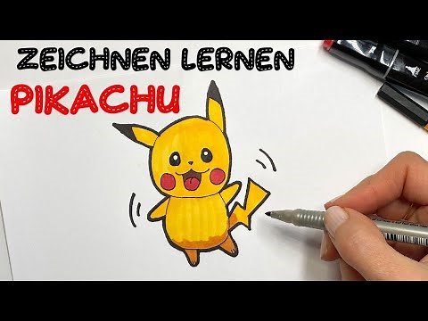 Einfach Pikachu zeichnen I Schritt für Schritt Kinder 5+ Jahre Alt