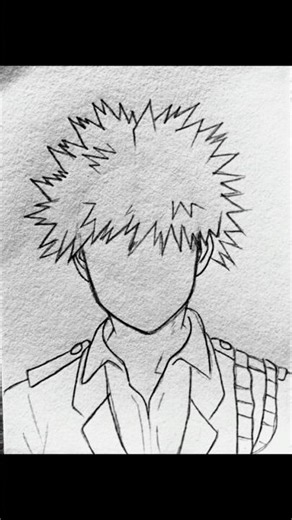 how to draw Bakugo Hair from My Hero Academia#tutorial#art#anime#drawing#bakugo#shorts