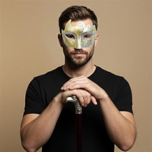 Gold & Silver Masquerade Mask - Venetian Style, Party Costume - Etsy