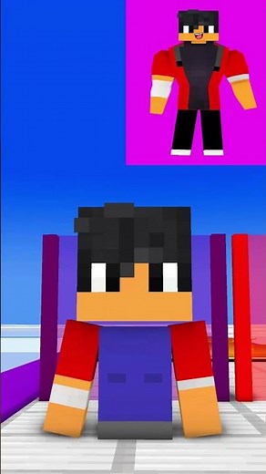 Help Build a Queen Run Challenge With Aaron | KC or APHMAU? #minecraftshorts #trending #aphmau