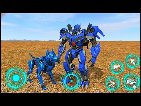 City Cop Dog Robot Transformers Battle - Android Gameplay