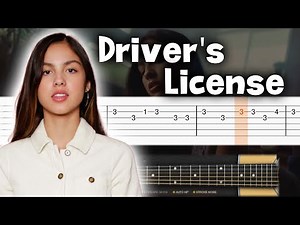 Olivia Rodrigo - driver's license - Guitar tutorial (TAB)