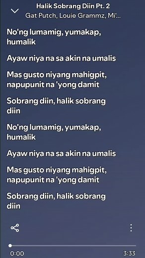 Gat Putch - Halik Sobrang Diin (Lyrics) pt. 2 ft. Louie Grammz