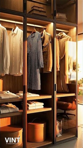 Luxury Walk-In Closet Tour 2026 | Custom Glass Cabinets | VINT NYC #shorts