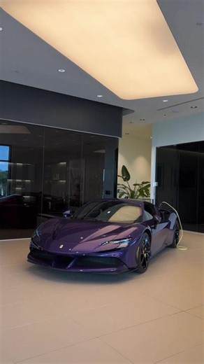 Purple Ferrari SF90 Super Car - Images and Videos