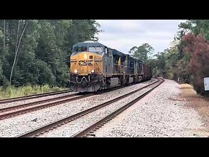 CSX Empty coal unit train approaching Genoa St Waycross ga Southbound 10/30/2025