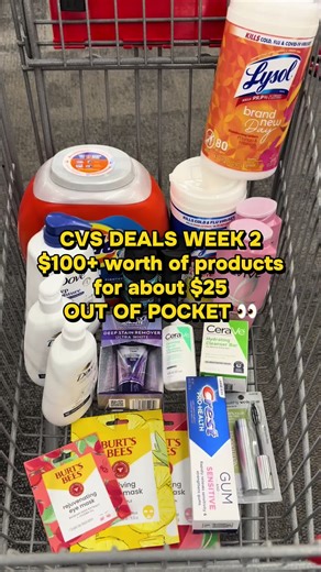 CVS WEEK 2 IS GOING CRAZY 🚨 Over $100 worth of products for around $25 out of pocket… that’s about 75% OFF 😳🔥 If you thought week 1 was good, just WAIT until you see these deals 👀 you do NOT wanna miss this one!! And don’t worry — I’ve got MORE breakdowns coming for you if you don’t have some of these coupons 💸 Follow along and let’s keep saving BIG every single week 🙌✨ #cvsdealsthisweek #cvsdeals #cvscouponing